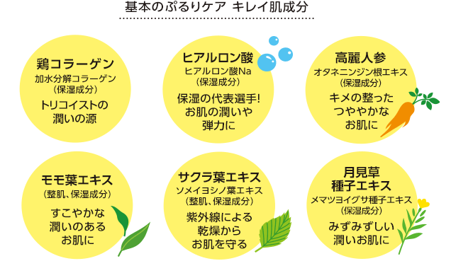 基本のぷるりケア キレイ肌成分