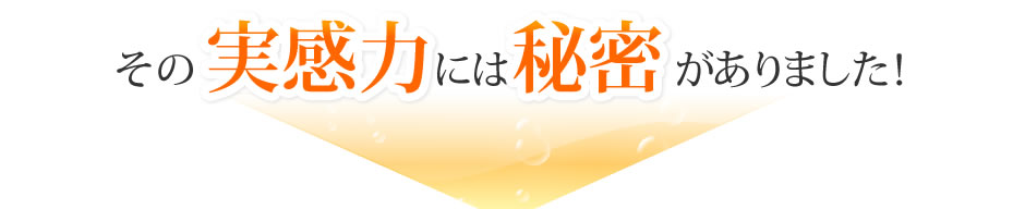 その実感力には秘密がありました！