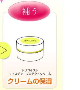 補う　トリコイストモイスチャープロテクトクリーム（クリームの保湿）