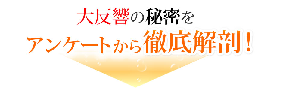 大反響の秘密をアンケートから徹底解剖！